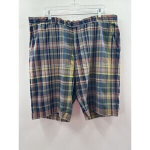 Polo Ralph Lauren Men’s Flat Front Madras Plaid Cotton Shorts Size 40 11” Inseam